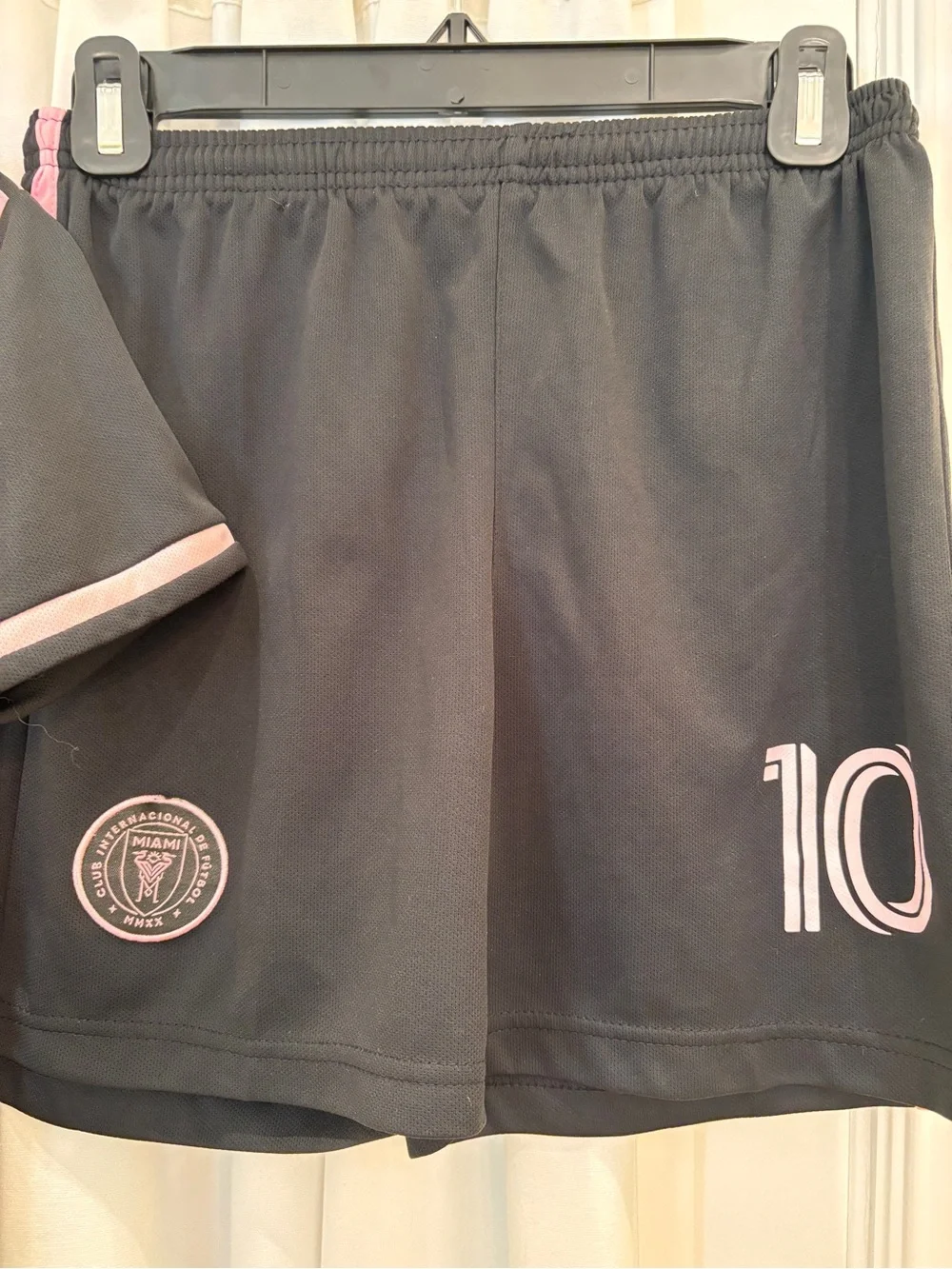 MIAMI Black and Pink Kids Soccer Jersey & Shorts Set